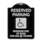 Signmission Reserved Parking Minimum Fine of $250 for Use by Others Heavy-Gauge Alum, 24" x 18", BS-1824-23064 A-DES-BS-1824-23064 - alternate 1